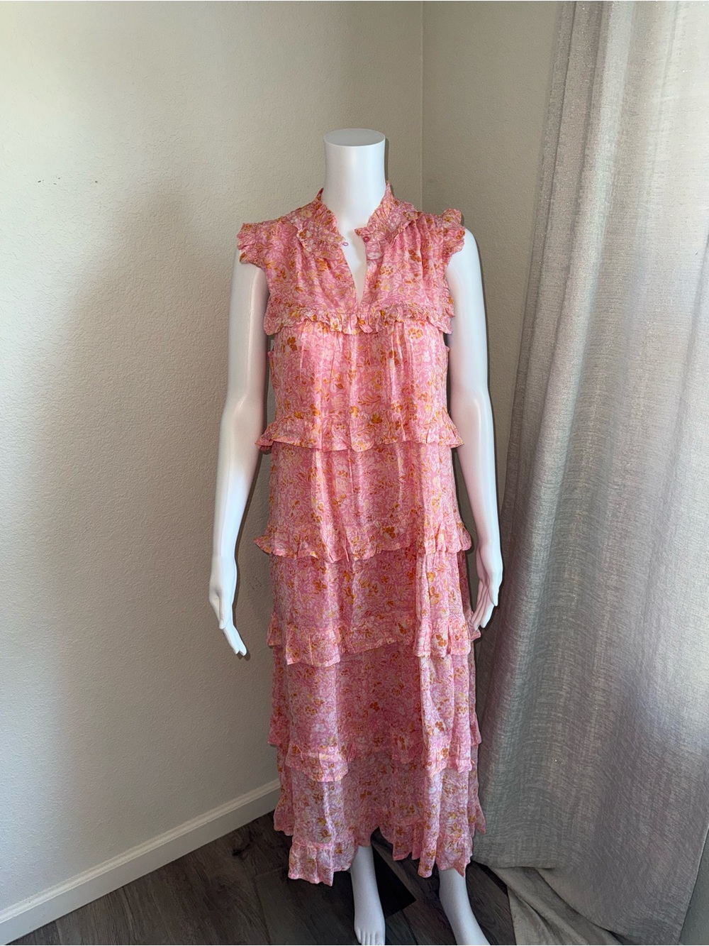 Part Two Floral Tiered Midi Dress – Size 38 (Approx. US 6-8)